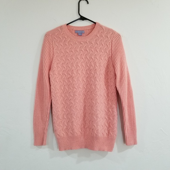 Pink Cable Knit Sweater Soft Comfortable Pretty - Picture 2 of 6